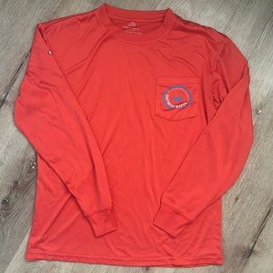 Southern Marsh fieldtec Women’s Medium long sleeve polyester pocket tee. Orange